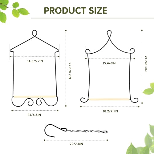 Metal Frame Hummingbird Swings and Perches with Wooden Dowel Black Bird Swing Outdoor Bird Perch Humming Bird Swing (4PK) - style: 4PK