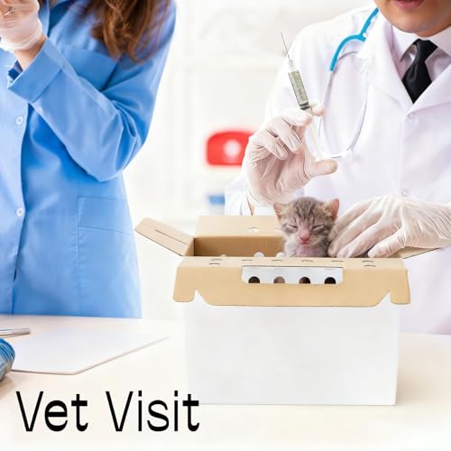 Coloch 20 Pack Cardboard Pet Carrier for Small Pets, 11x8x6 Inches Disposable Pet Transport Box for Pullets, Fowls, Hamsters, Gerbils, Reptiles, Guinea Pigs