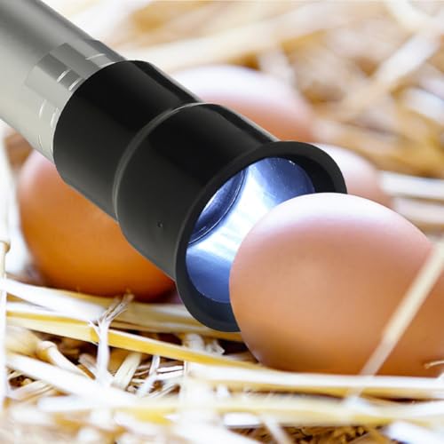 TEHAUX 2pcs Handheld Egg Candler Lamp for Poultry Incubation Equipment High-Brightness Lamp Beads and Aluminum Alloy Body Portable Egg Tester for Chicken Incubation