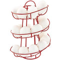 Egg Skelter Deluxe – Modern Spiraling Dispenser Rack, Red, Stylish Kitchen Storage for Eggs - color: Red