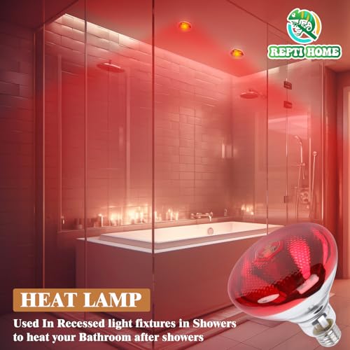 250W Red Heat Lamp Bulbs for Chicken,Infrared Flood Light Heat Lamp Bulb, Incandescent Light Heat Lamps for Chicks, Reptile, Pets, Par38 Glass E26 Base - size: Par38 250W 1PCS