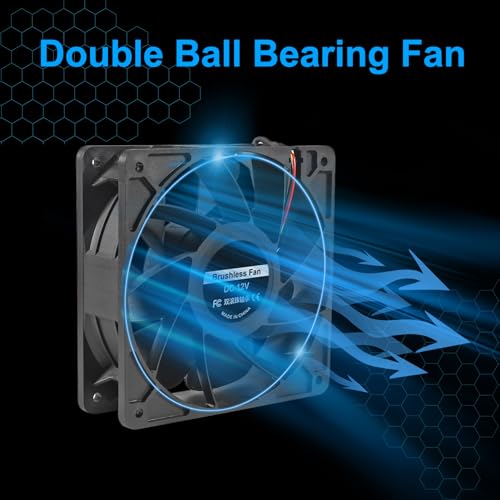 DORHEA 120mm Fan 120mm x 38mm 110V 220V AC Powered Cooling Fan with Speed Controller 3V to 12V 1238 AC for Cooling Ventilation Exhaust Projects
