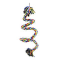 WishLotus Bird Perches, Parrot Colorful Climbing Rope Swing Toys Parrot Stand with Bell and Hanging Clip for Parrots, Budgies, Macaws, Parakeets, and Other Small Birds. (100cm) - size: 100cm