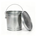 Galvanized Steel Storage Can, 6 Gallon with Locking Lid, Rodent & Rust Resistant Metal Bin for Pet Food, Bird Seed, Charcoal