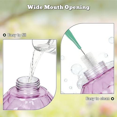 Auslar Glass Hummingbird Feeders for Outdoors Hanging, Purple, 26 Oz | Hummingbird Feeder with Ant Proof Moat, 5 Bee Proof Feeding Ports, 360°Perch, Leak-proof, Outside Garden Backyard Decor - color: Purple