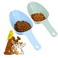 Dog Food Scoop 1 Cup, One Cup Measuring Cup, Food Grade Melamine Pet Food Measuring Scoop with 1/2 & 1/4 Cup Markings, Long Handle Food Scoop For Cat, Brid, Rabbit, Dishwasher Safe(Green + Blue) - color: Green + Blue