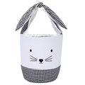 XinblueCo Baseball Basket Easter Baskets for Canvas Easter Egg Hunt Baskets - color: Black Plaid