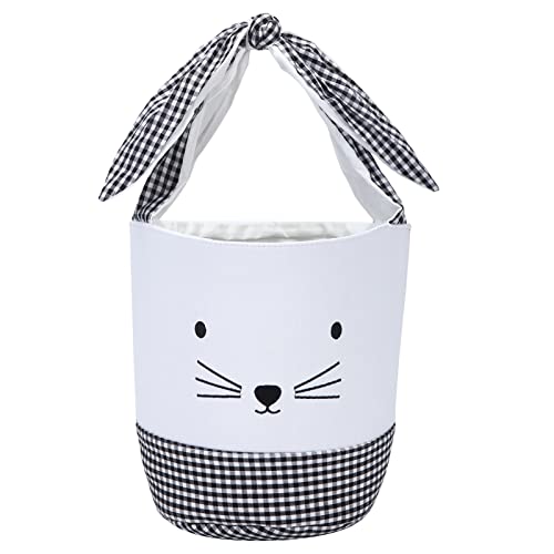 XinblueCo Baseball Basket Easter Baskets for Canvas Easter Egg Hunt Baskets - color: Black Plaid