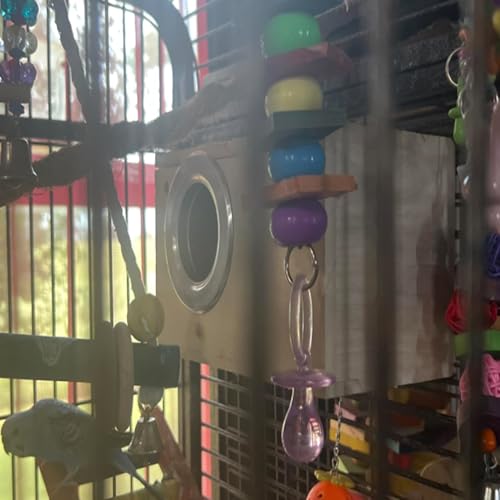 Parakeet Breeding Box Birds Natural Wooden House Lovebird Nesting Mating Box 7Pcs Bird Supplies for Cockatiel Finch Canary Budgie Aviary (7.67×4.72x4.72 in)