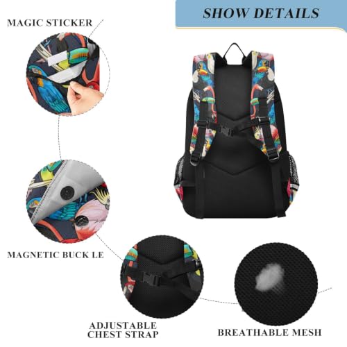 Kids Backpack Elementary Middle School Bags for Boys Girls | Travel, Daypack, Lightweight, Waterproof, with Reflective Strip - color: Multi 28
