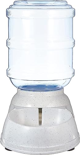 Amazon Basics Gravity Pet Water Dispenser for Cat and Dog, Easy to Clean, 135.3fl.oz Capacity, Small (Pack of 4) - size: Small (Pack of 4), style: Waterer