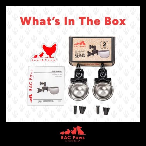 RAC Paws by RentACoop DIY Auto-Fill Metal Cup Waterer Kit - style: 2 Pack