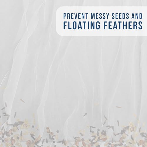 Universal Bird Cage Seed Catcher Universal Mesh Skirt Cover Stretchy Small Animal Cages Cover Pet Removable Durable Protector (White, Medium) - color: White, size: Medium