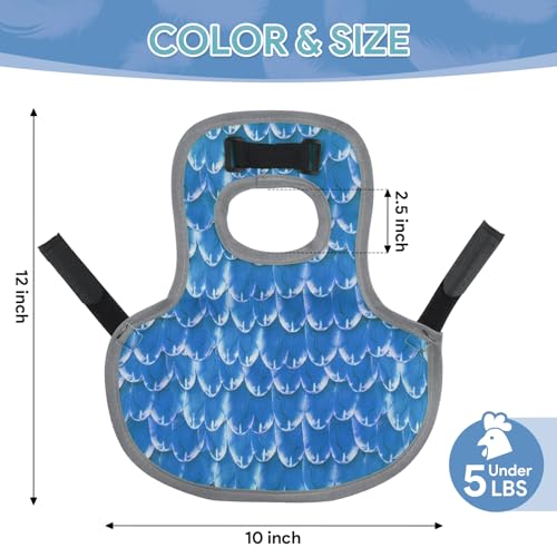 Chicken Saddles for Hens, Chicken Aprons for Hens with Adjustable Straps, Hen Saddle for Chickens - color: Blue