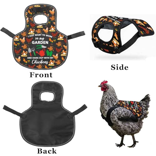 Chicken Saddle for Hen Aprons I Just Want to Work in My Garden and Hang Out with My Chickens Lover Gift for Gardener (Garden Chickens CSbl)