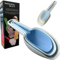 Plastic Scoops for Canisters Pack of 4, Plastic Scoop for Ice Cubes, Flour Scoops Dry Goods Coffee Beans & Cereals - color: Blue (Pack of 4)