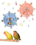 2 Pcs Bird Toys for Parakeets, Budgie Toys, Spinning Wheel Parrot Toys, Chewing Exercisers, Interactive Bird Cage Toys for Budgies, Cockatiels, Lovebirds, Parakeets, Conures and Small to Medium Birds