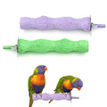Bird Beak Grinding Stone, 2 Pcs Parrot Resin Beak Grinder Stones Anti-Slip Parakeet Nail Trimming Stick Platform Foot Claws Trimmer for Parrot Cage Accessories