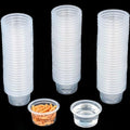 Lizard Crested Gecko Food Water Feeding Cups, 100 pcs, 1 oz | Reptile Feeder Bowls, for Lizard and Other Small Pet Ledge Accessories Supplies - color: 1oz 100
