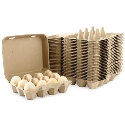 Egg Cartons Cheap Bulk 30 Pack, Biodegradable Paper Pulp Egg Holder Fridge | Egg Cartons Cheap Bulk 30 Pack, Cardboard 12-Count Egg Holder for Fridge, Biodegradable, Home Gifting & Farmers Market