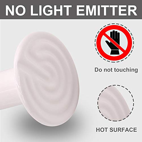 Aiicioo Reptile Heat Lamp Bulb -60W Ceramic Heat Emitter No Harm No Light Infrared Heater Lamp for Chicken Coop Lizard Aquarium Snake Outside Dogs Brooder 110V,White - color: ['White'], size: ['60W']