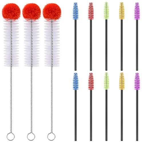 Zhehao 13 Pcs 2 Size Hummingbird Feeder Cleaning Brush Bendable Cleaning Brushes for Hummingbird Feeder Outdoor Water Bottles Various Size(Red) - color: Red