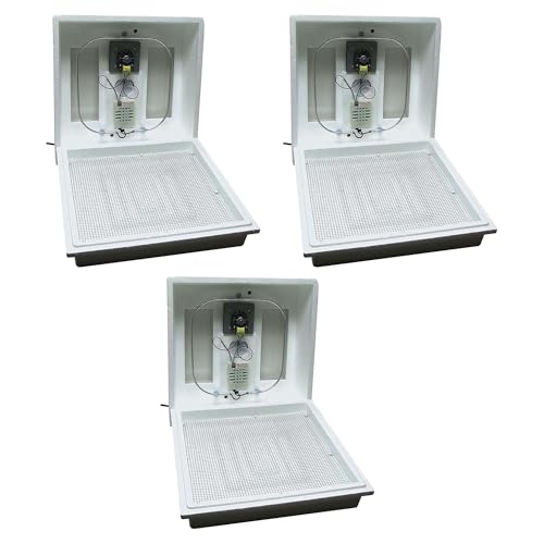 Farm Innovators 120 Volt 40 Watt Circulated Air Incubator for Up to 4 Eggs with Easy to Read Digital Display and Large Picture Window, White (3 Pack) - color: Digital Circulated Air, size: 3 Pack