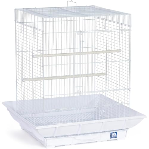 HomeStock Mountain Majesty Clean Life Bird Cage with Spacious Interior, Durable Build, Easy-to-Clean Features, and Secure Design for Birds' Comfort White - color: White