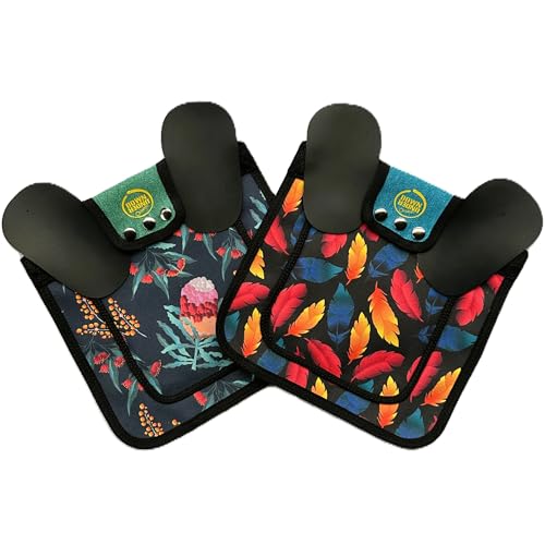 DOWN UNDER OUTDOORS 2 Extra Large Chicken Saddles (Feathers and Flora) | Adjustable Straps, Chicken Apron, Poultry Saver, Pet Supplies, Including Shoulder Cover, 14 oz Breathable Cotton Canvas - color: Feathers and Flora