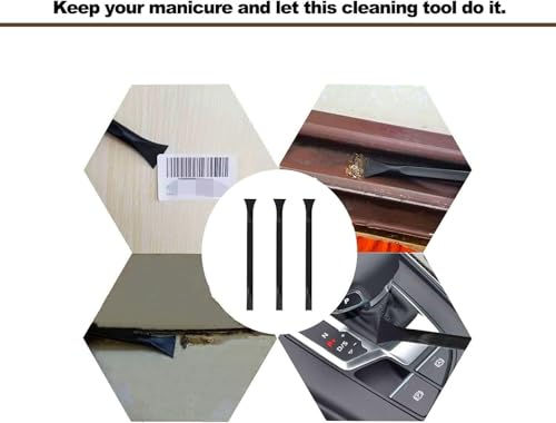 Tpyx Scraper Small Plastic Scraper Tool, Multi-Purpose Scraper Non-Scratch Cleaning Tool, Used in Narrow Spaces and Gaps, Perfect for Removing Oil stains, Labels, Food, Dirt, Paint, Etc. (3pcs) - color: 3 Identical Scrapers