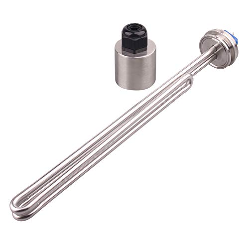 DERNORD 1.5 Inch (OD50.5mm) Tri-clamp Foldback Heating Element Stainless Steel Immersion Water Heater (240v 5500w) - size: 240V 5500W