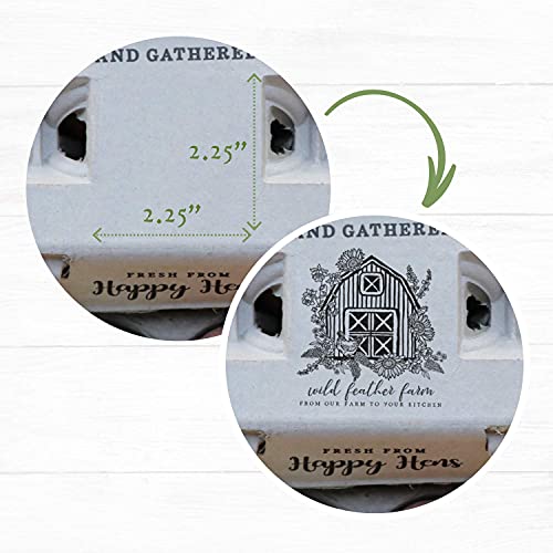 Egg Cartons- Adorable Printed Design for Farm Fresh Eggs, Recycled Paper Cardboard, Sturdy & Reusable, Holds up to XL Chicken Eggs (Blank Stamping, 250) - color: Blank Stamping, size: 250