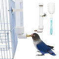 Automatic Parrot Water Dispenser - 130ML Bird Water Bottle with Cleaning Brush, Cage Accessories Drinker Bowl Fountain for Parakeet, Cockatiel, Lovebirds