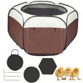 Chicken Brooder Box for Chick Starter Kit - 2026 Upgrade Double Door Chicks Brooder Pen/Chickens Playpen/Chick Tent Baby Chickens Supplies Up to 15 Baby Chicks,Duck,Quail - color: brown 2
