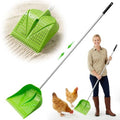 Thiswing Chicken Poop Scooper & Rake 2-in-1, Green | Adjustable Handle Length, Features Manure Sifting Capability, Ideal for Chicken Coops and Farm Animal Cleaning