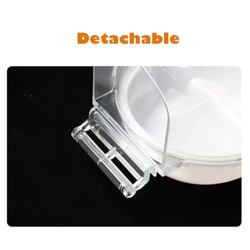kathson Bird Bath Box for Cage Parakeet Bath Tub Parrot Hanging Bathtub Cube No-Leakage Birds Bath Shower Box Bowl Cage Accessory for Small Birds Lovebird Canary Cockatiel, Acrylic Clear(Transparent) - size: 【White：1PcsType2】
