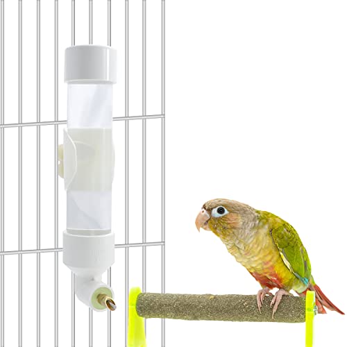 Bird Water Dispenser Parrot Waterer Automatic Bird Water Feeder for Medium Birds Parakeet Cockatiel Conure Caique (Small) - size: Small