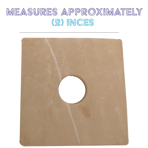 5033 Pk6 Big Punched Leather Squares - Thickly Cut Vegetable Tanned Bird Foot Toys, Pet Safe, Center Punched Hole, Versatile, Great for Small to Med Size Pet Birds