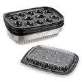 MT Products Clear Deviled Egg Containers Holds 12 Eggs 10.2" x 7.4" x 1" - Durable Egg Platter Tray (Pack of 12) - Made in the USA - size: 10.2 x 7.4 x 1 in