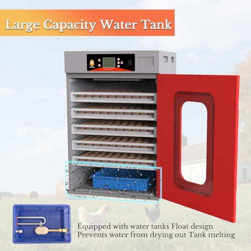 400 Eggs Incubator ，Automatic Incubator for Hatching Eggs, with Automatic Egg Turning and Temperature Humidity Control, Poultry Hatching Incubator for Chicken Duck Goose Quail Bird