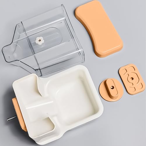 Hanging Automatic Food Dispenser, 27oz Large Capacity Hanging Pet Cage Feeder for Rabbit Bird Chinchilla Hedgehog Guinea Pig Ferret Kitty Puppy (Orange) - color: Orange