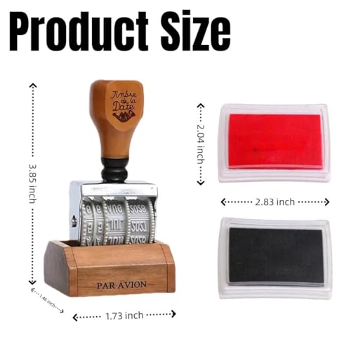 Egg Date Stamp for Fresh Eggs - Date Stamper Farm Stand Supplies | Egg date stamp kit: date stamper + egg stamps for fresh eggs. Farm stand supplies favorite. - color: Brown