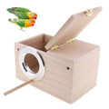 Parakeet Nesting Box, Bird Nest Breeding Box Cage Wood House for Finch Lovebirds Cockatiel Budgie Conure Parrot, 8'' X 5'' X 5'' - size: Small: 8" x 5" x 5"