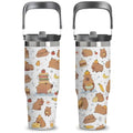 Capybara Gifts for Women - 30oz Tumbler with Straw and Handle, Capybara Stainless Steel Insulated Tumbler, Leak-proof Travel Coffee Mug for School Office - Capybaras Lovers Birthday Gift Cup(1pc) - color: Capybara1