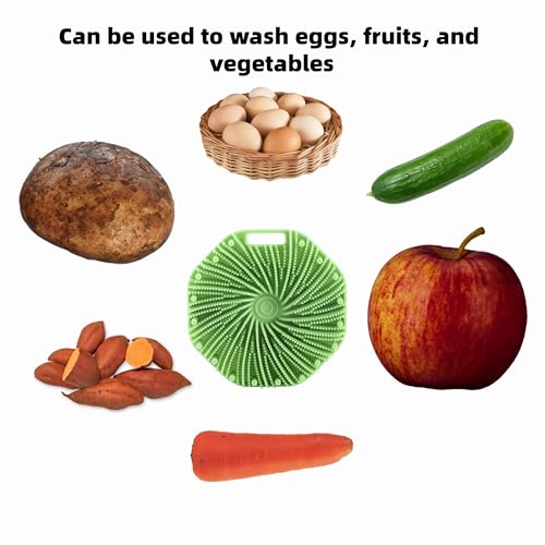 Egg Washer for Fresh Eggs - Egg Cleaner for Fruits and Vegetables, Keeps Produce Fresh (2, Green) - color: Green