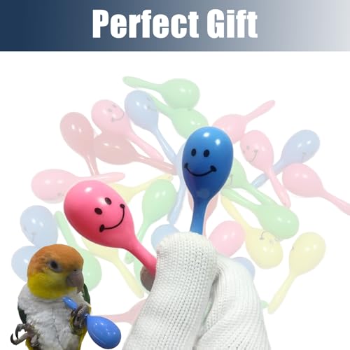 Parrot Toys Bird Foot Toys with Rattles for Small Birds 15 Pack | Parrot foot toys with rattles for conures, cockatiels, parakeets, lovebirds and other small to medium birds. Colors may vary.