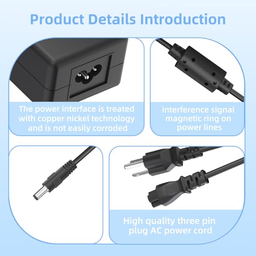 12V Power Charger for Nurture Right 360° Egg Incubator Compatible with Nurture Right 360° Egg Incubator Parts for Temperature Humidity Control Hatching Power Cord