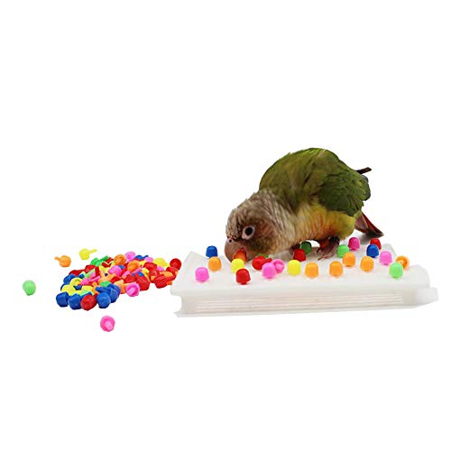 QBLEEV Parrot Puzzle Toys for Parakeets, Cockatiel & Conure - Bird Intelligence Training & Foraging Toys - size: Small