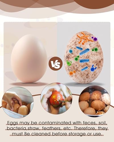 Bamboo Egg Holder Countertop with Silicone Egg Cleaner, 3-Tier Egg Holder for 36 Eggs, Stackable Design for Fresh Eggs, Farmhouse Egg Tray Storage Display Rack，Fits Quail, Duck, Chicken Eggs