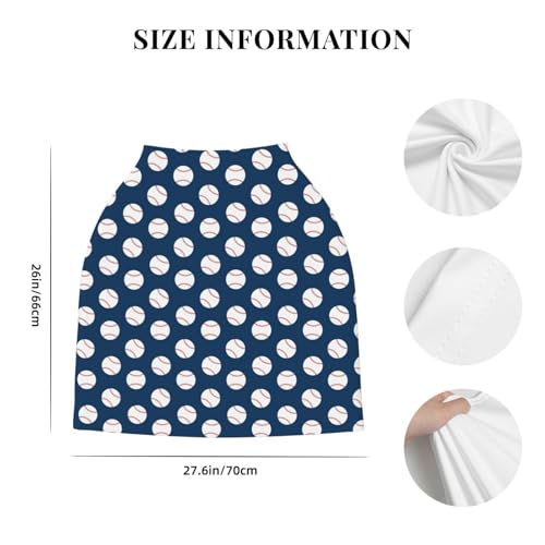 Baseball Blue Baby Stuff Car Seat Cover for Baby,Mom Nursing Breastfeeding Covers,Multi-Use Car Seat Canopy Carrier Cover,Stroller Cover Newborn Shower Gift for Boys Girls - color: Baseball Blue